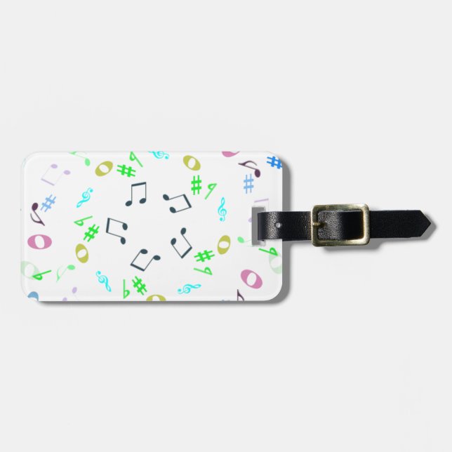 music notes.png luggage tag (Front Horizontal)