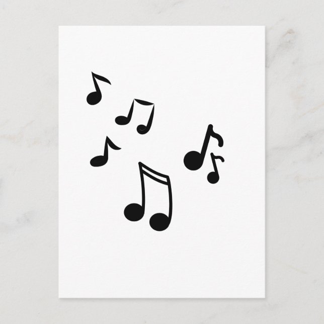 music notes postcard (Front)