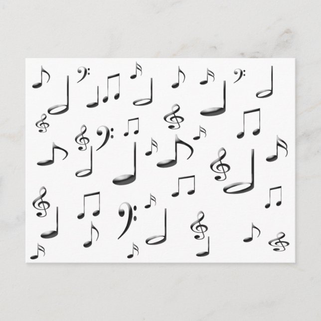 MUSIC NOTES POSTCARD (Front)
