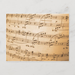 Music notes postcard