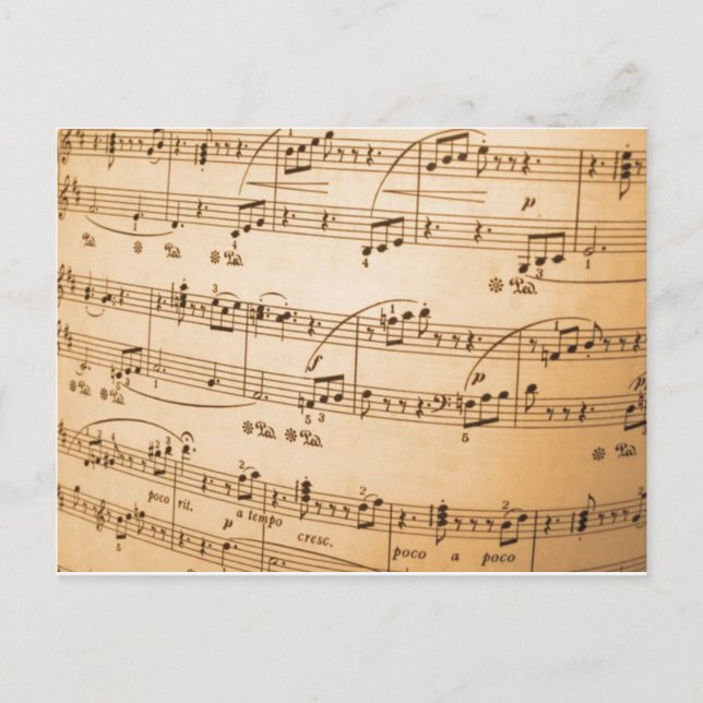 Music notes postcard (Front)