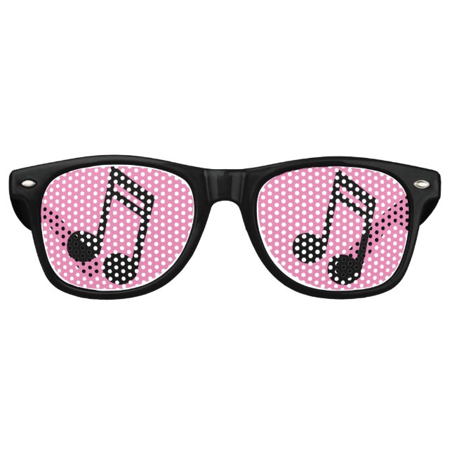 Music Notes Retro Sunglasses / Party Shades (Front)