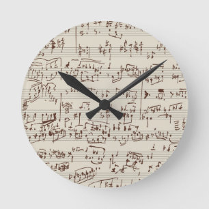 Music notes round clock
