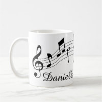 Music Notes Script Name Custom Colour