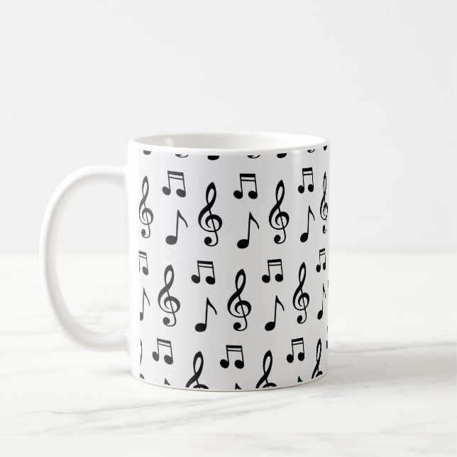 Music Notes Seamless Pattern  Coffee Mug (Left)