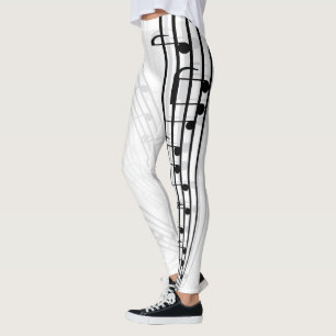 Music Notes Sheet Leggings