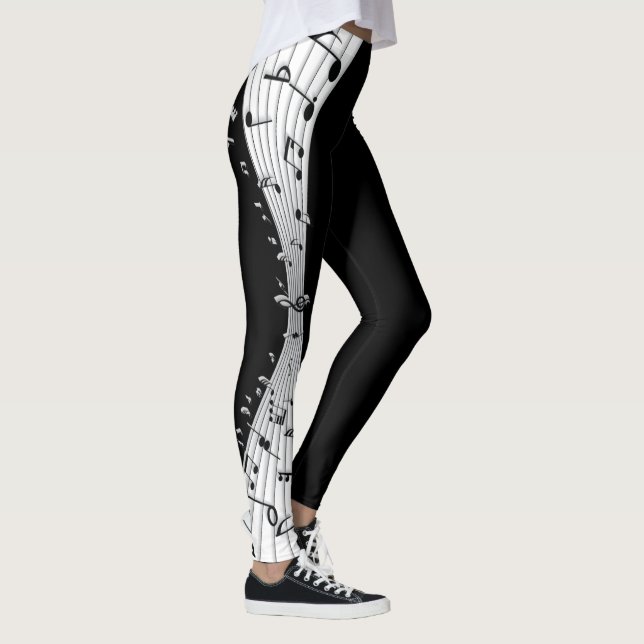 Music Notes Sheet Leggings (Right)