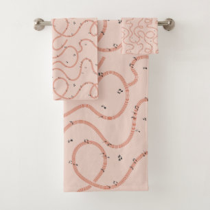 Music Notes Sign additional Pink Bath Towel Set