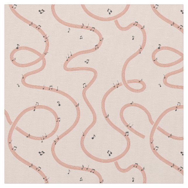 Music Notes Sign additional Pink Fabric (Close Up)