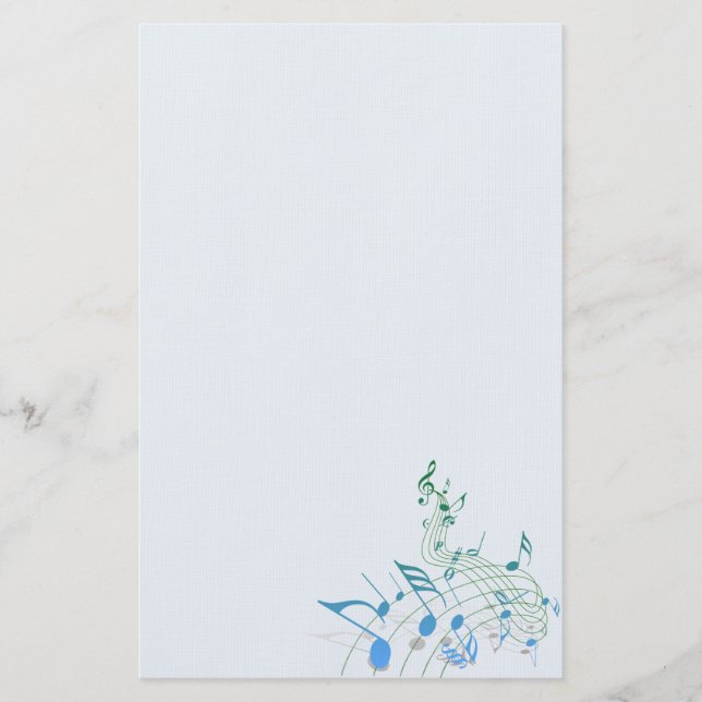 Music Notes Stationery (Front)