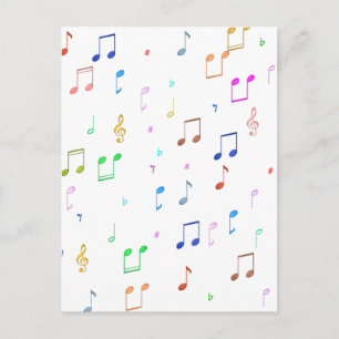 Music Notes & Symbols Postcard