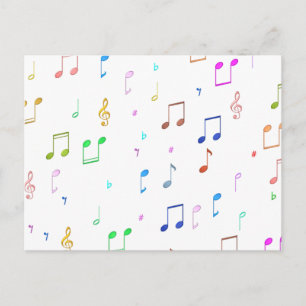Music Notes & Symbols Postcard