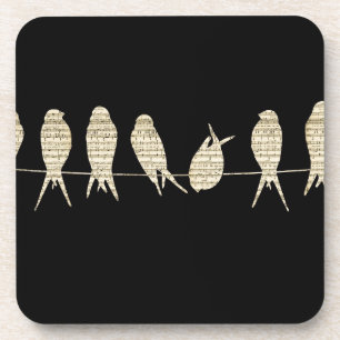 Music Notes Teacher Office Animal Bird Destiny Coaster