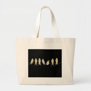 Music Notes Teacher Office Animal Bird Destiny Large Tote Bag