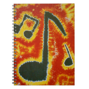 Music Notes Tie Dye Notebook