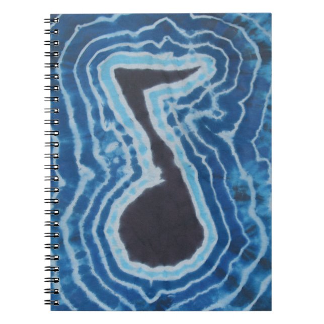 Music Notes Tie Dye Notebook (Front)