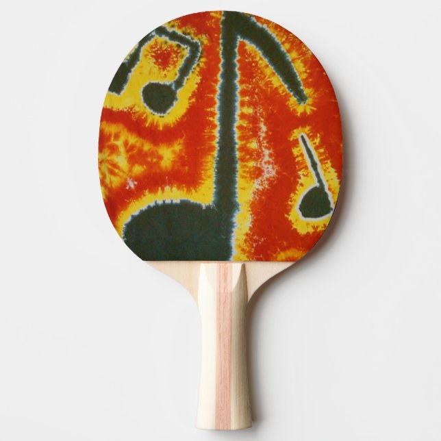 Music Notes Tie Dye Ping Pong Paddle (Front)