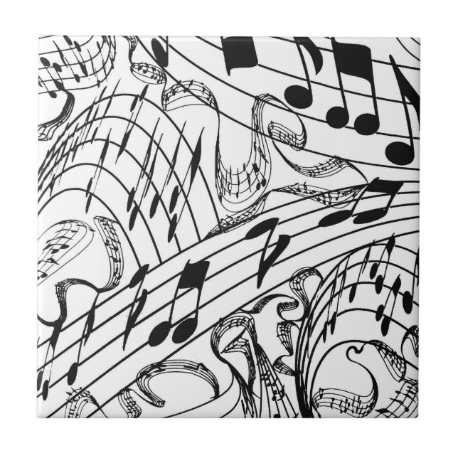 MUSIC NOTES-TILE... CERAMIC TILE (Front)