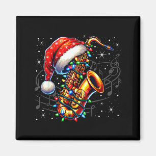 Music Notes Treble Clef Christmas Saxophone Jazz M Magnet