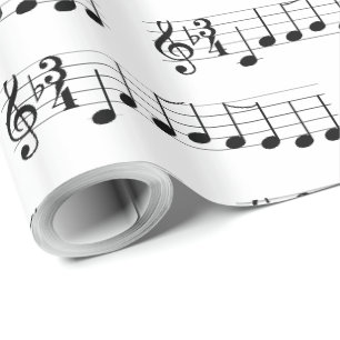 Music Notes We Wish You a Merry Christmas Chords Wrapping Paper