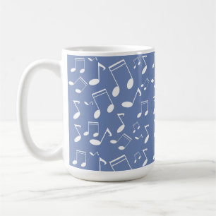 Music notes white coffee mug