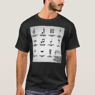 Music notes with their funny nicknames T-Shirt