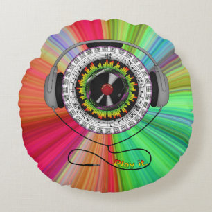 Music of Life Round Pillow