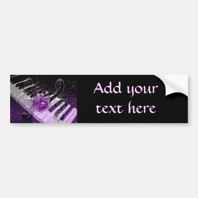 Music Of Love,Purle_ Bumper Sticker (Front)