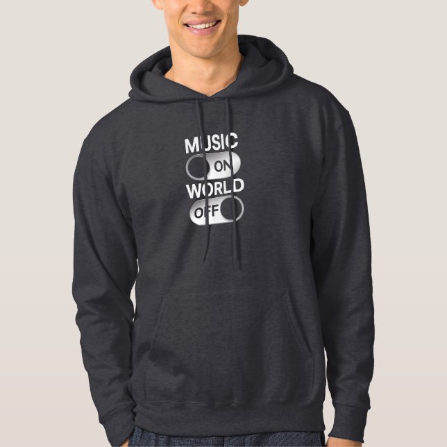 Music On, World Off – Funky Chill Mode Design Hoodie (Front)