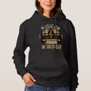 Music On World Off Graphic 2DJ Music Artist Lover Hoodie