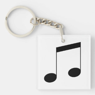 Music One Black Beam Note, Key Ring