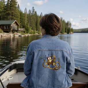 Music Owl Denim Jacket