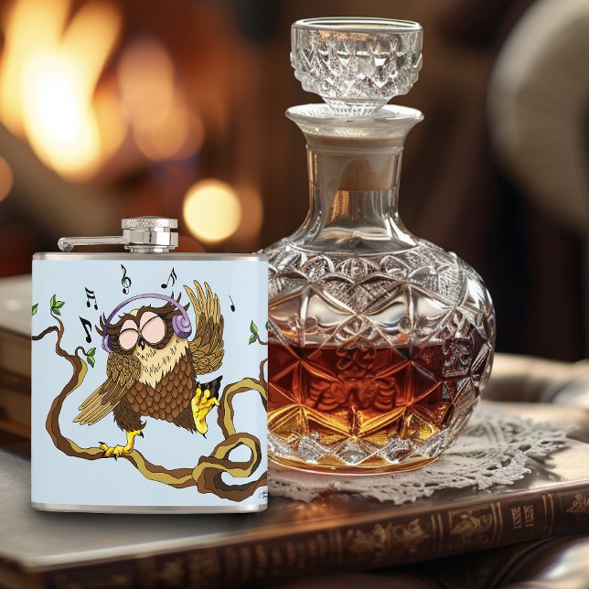 Music Owl Hip Flask (Creator Uploaded)