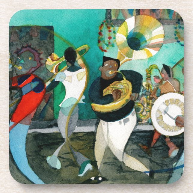 Music Painting "New Orleans Jazz" Coaster (Front)