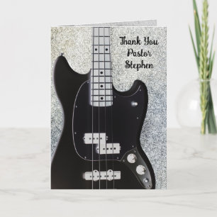 Music Pastor Appreciation Guitar Thank You Card
