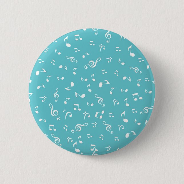 Music pattern 6 cm round badge (Front)