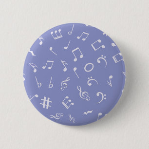 Music pattern 6 cm round badge