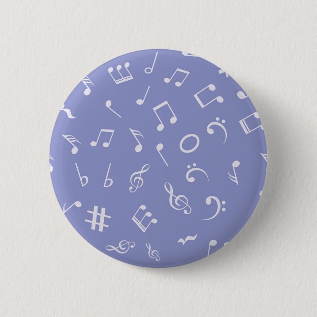 Music pattern 6 cm round badge (Front)