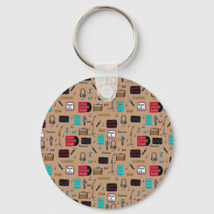 Music Pattern, Acoustic Session, Rock n Roll, Indi Key Ring