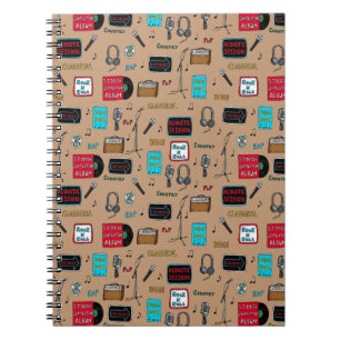Music Pattern, Acoustic Session, Rock n Roll, Indi Notebook