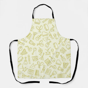 Music pattern apron