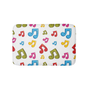 Music pattern bath mat