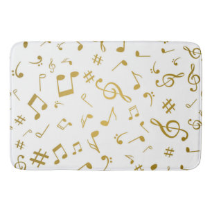 Music pattern bath mat