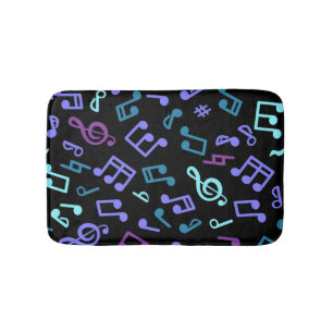 Music pattern bath mat