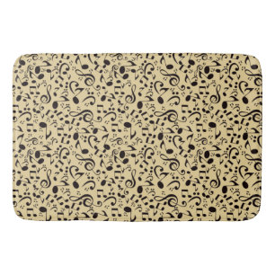 Music pattern bath mat