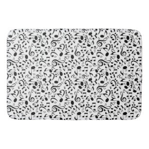 Music pattern bath mat