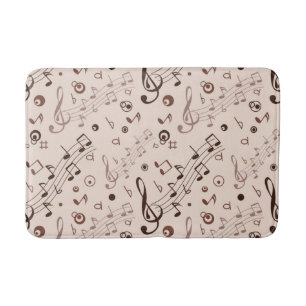 Music pattern bath mat