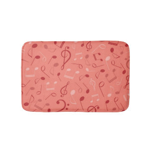 Music pattern bath mat