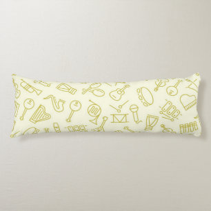 Music pattern body cushion