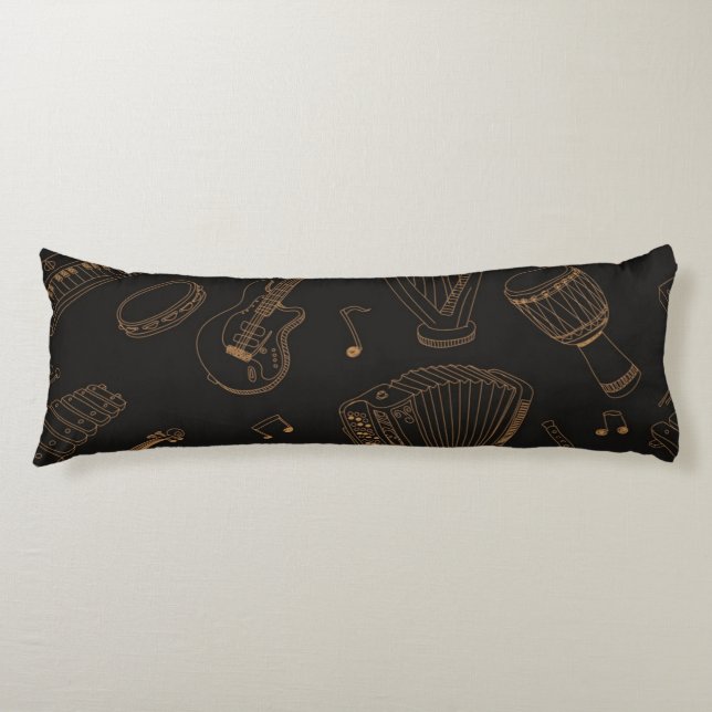 Music pattern body cushion (Front)